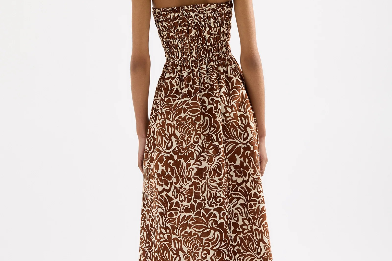 Florense Shirred Maxi Dress-Nude Lucy-Lot 39 Store & Cafe