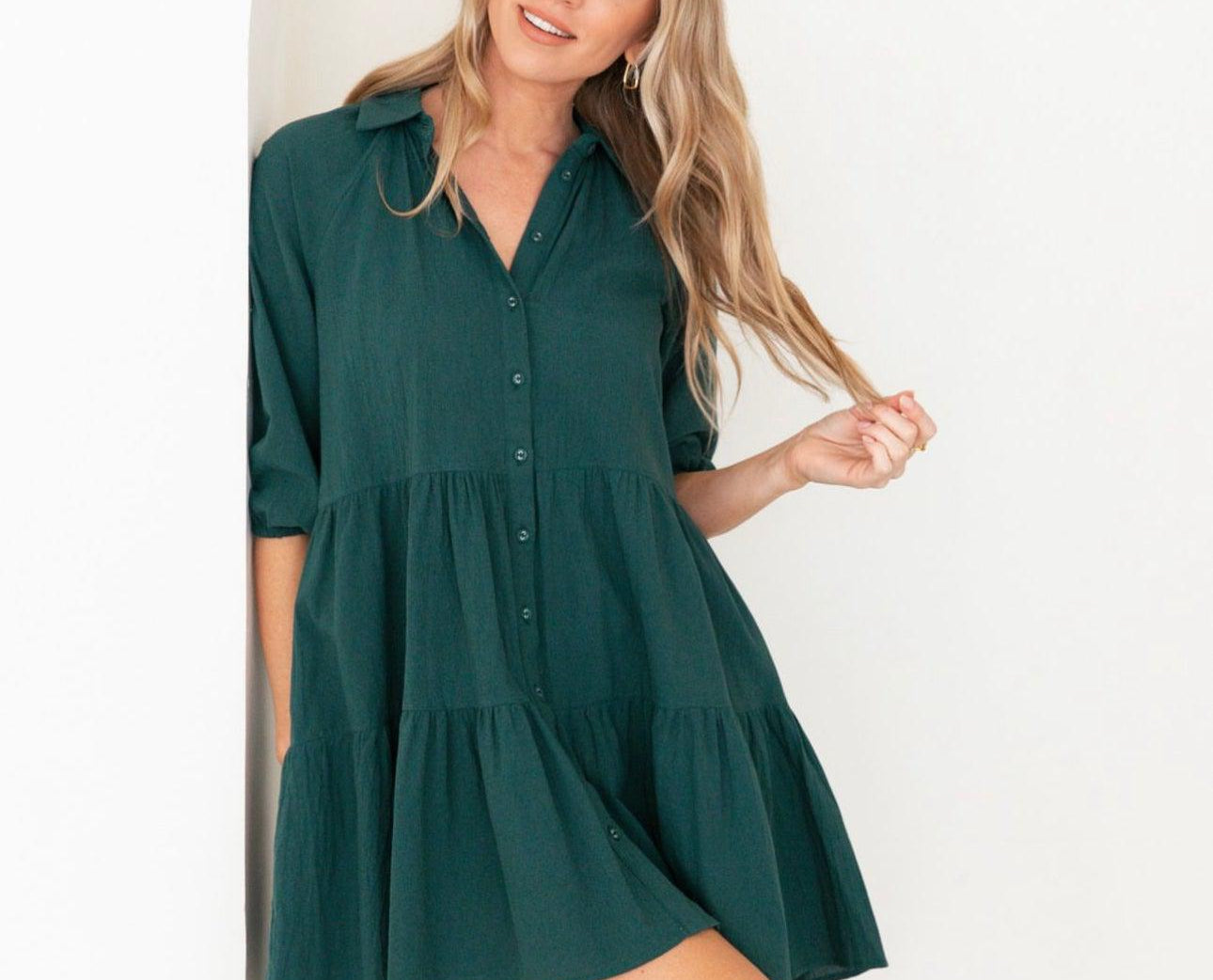 Frankii Dress - Forrest Green-Fashion ESTB-Lot 39 Store & Cafe