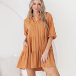 Frankii Dress - Tan-Fashion ESTB-Lot 39 Store & Cafe