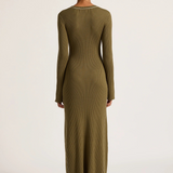 Gaia Knit Maxi Dress - Olive-Nude Lucy-Lot 39 Store & Cafe