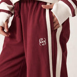 Gigi Wide Leg Trackpant - Burgundy-Ceres Life-Lot 39 Store & Cafe