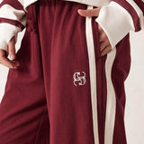 Gigi Wide Leg Trackpant - Burgundy-Ceres Life-Lot 39 Store & Cafe