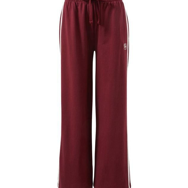 Gigi Wide Leg Trackpant - Burgundy-Ceres Life-Lot 39 Store & Cafe