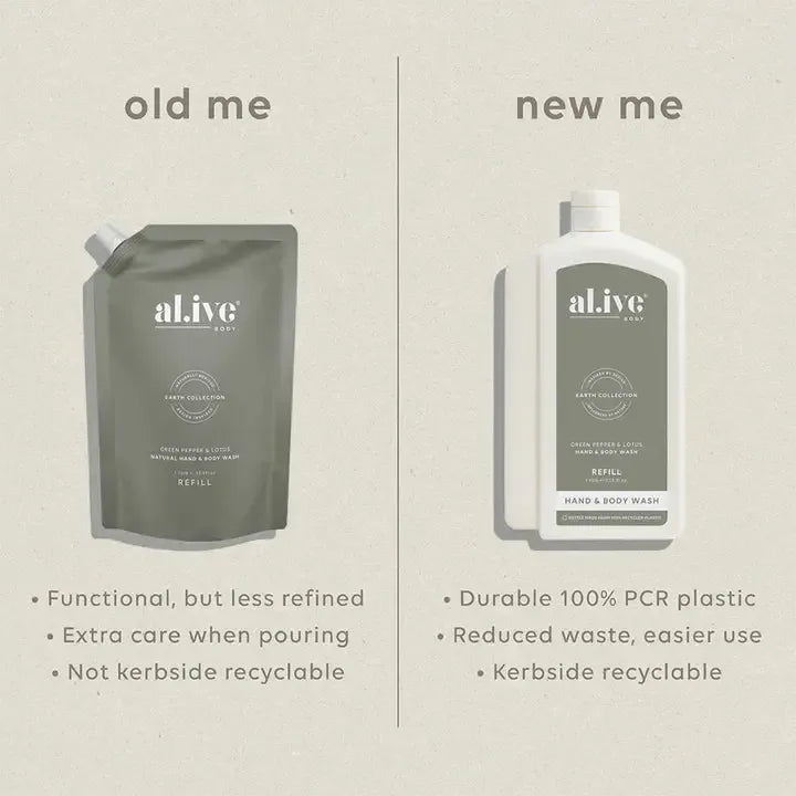 Green Pepper & Lotus 1L Refill-al.ive-Lot 39 Store & Cafe