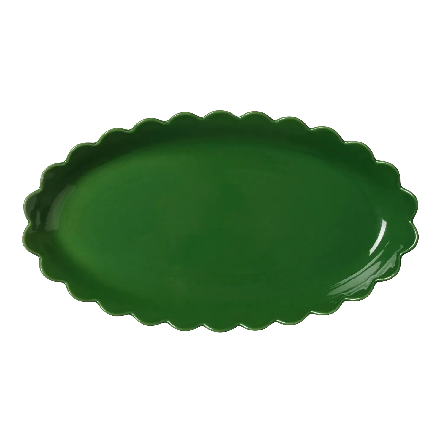 Green Scallop Platter-In to the Roundhouse-Lot 39 Store & Cafe