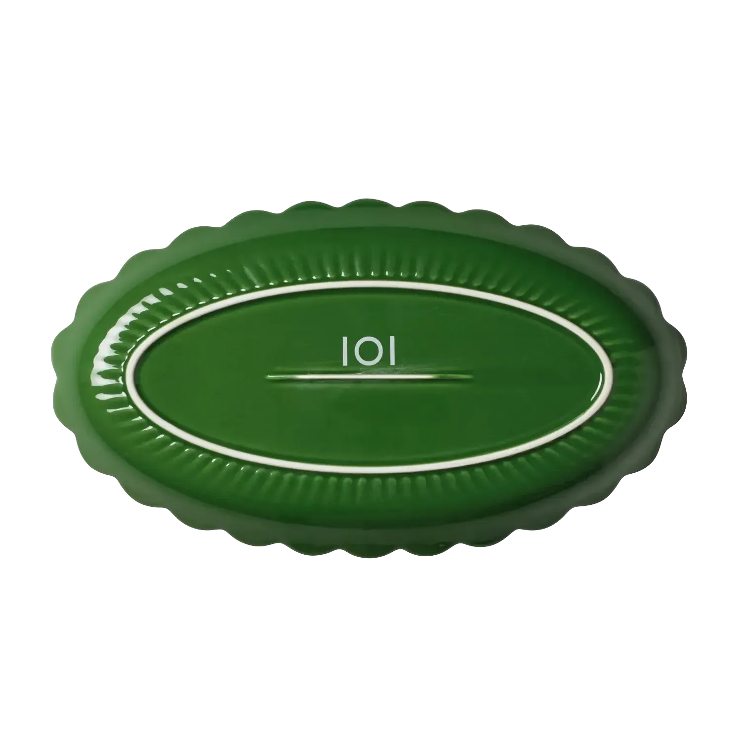 Green Scallop Platter-In to the Roundhouse-Lot 39 Store & Cafe