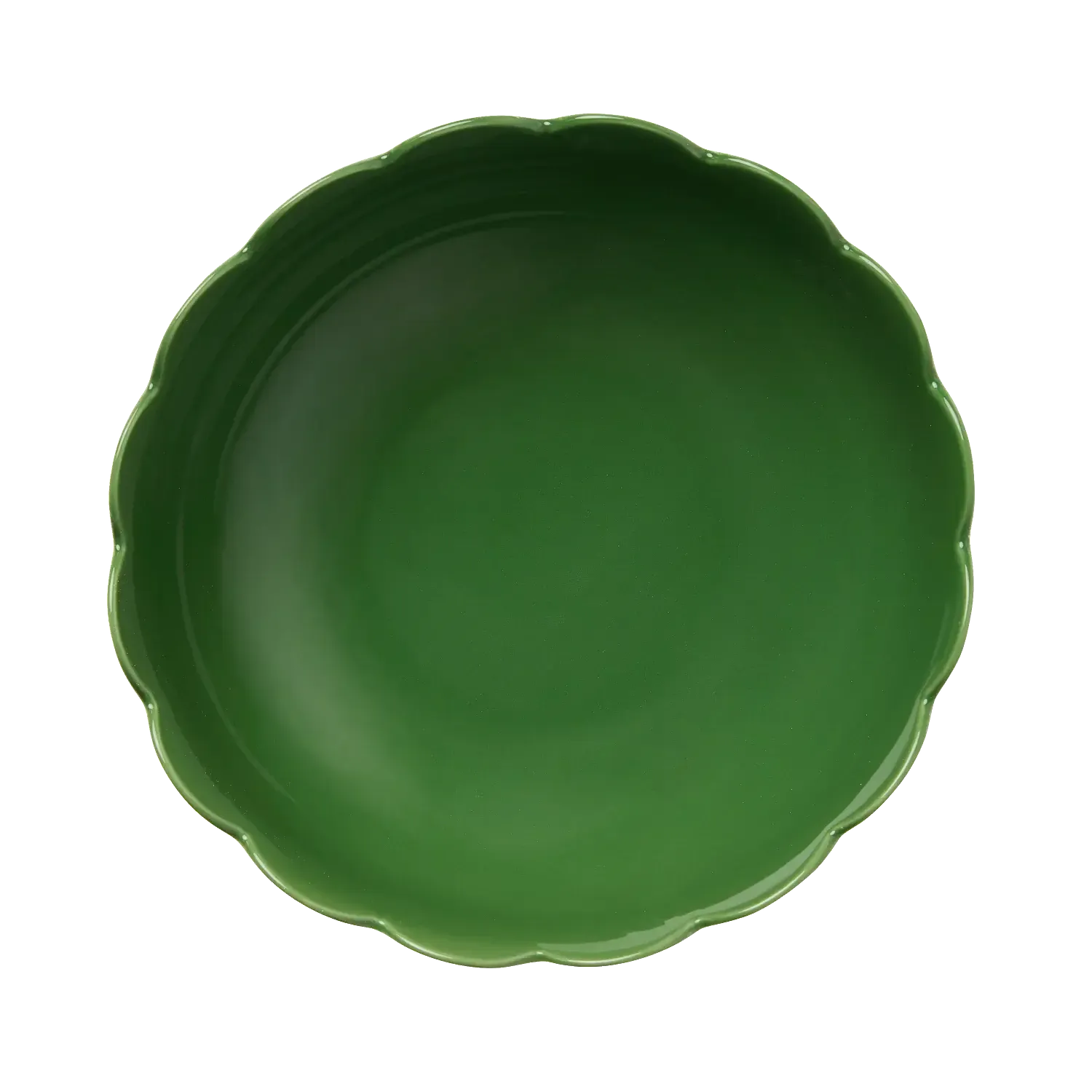 Green Scallop Serving Bowl-In to the Roundhouse-Lot 39 Store & Cafe