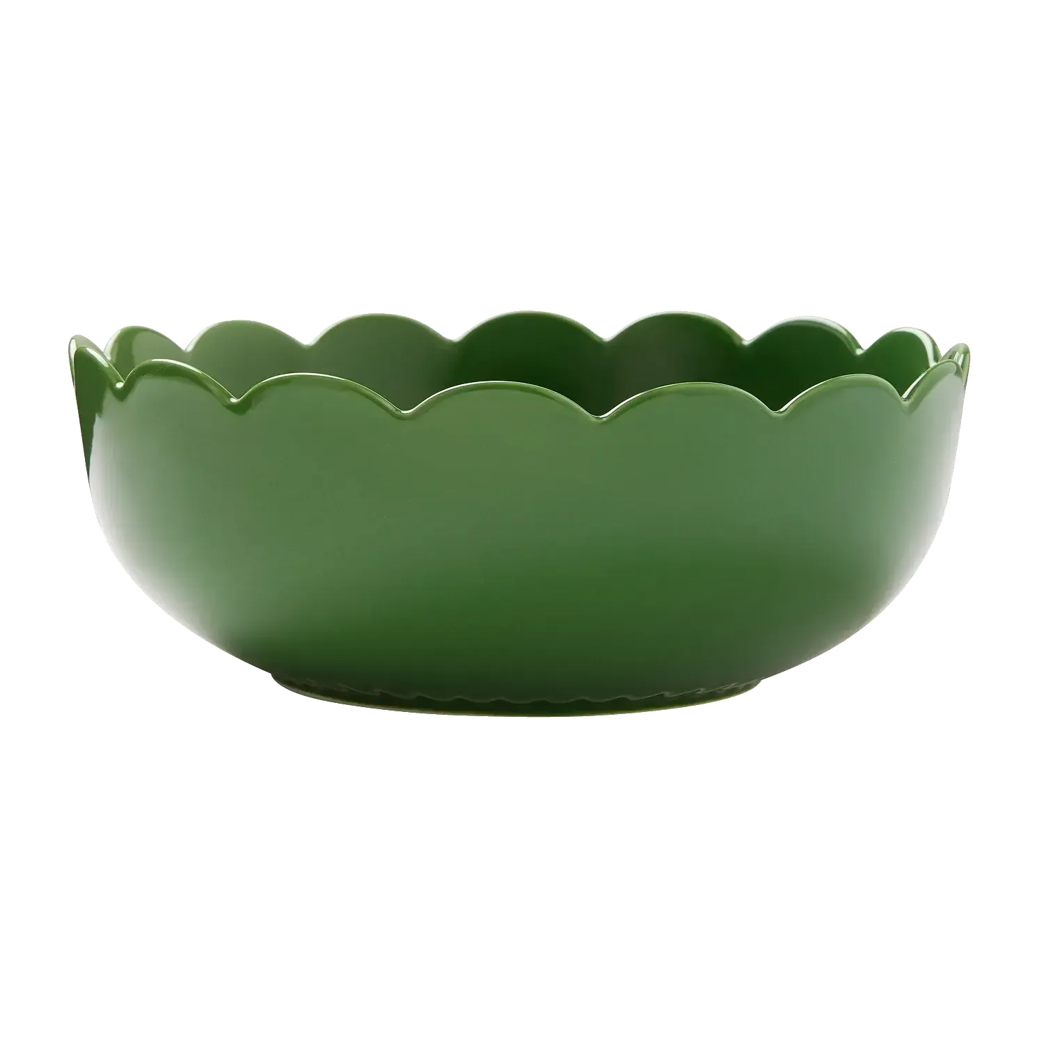 Green Scallop Serving Bowl-In to the Roundhouse-Lot 39 Store & Cafe