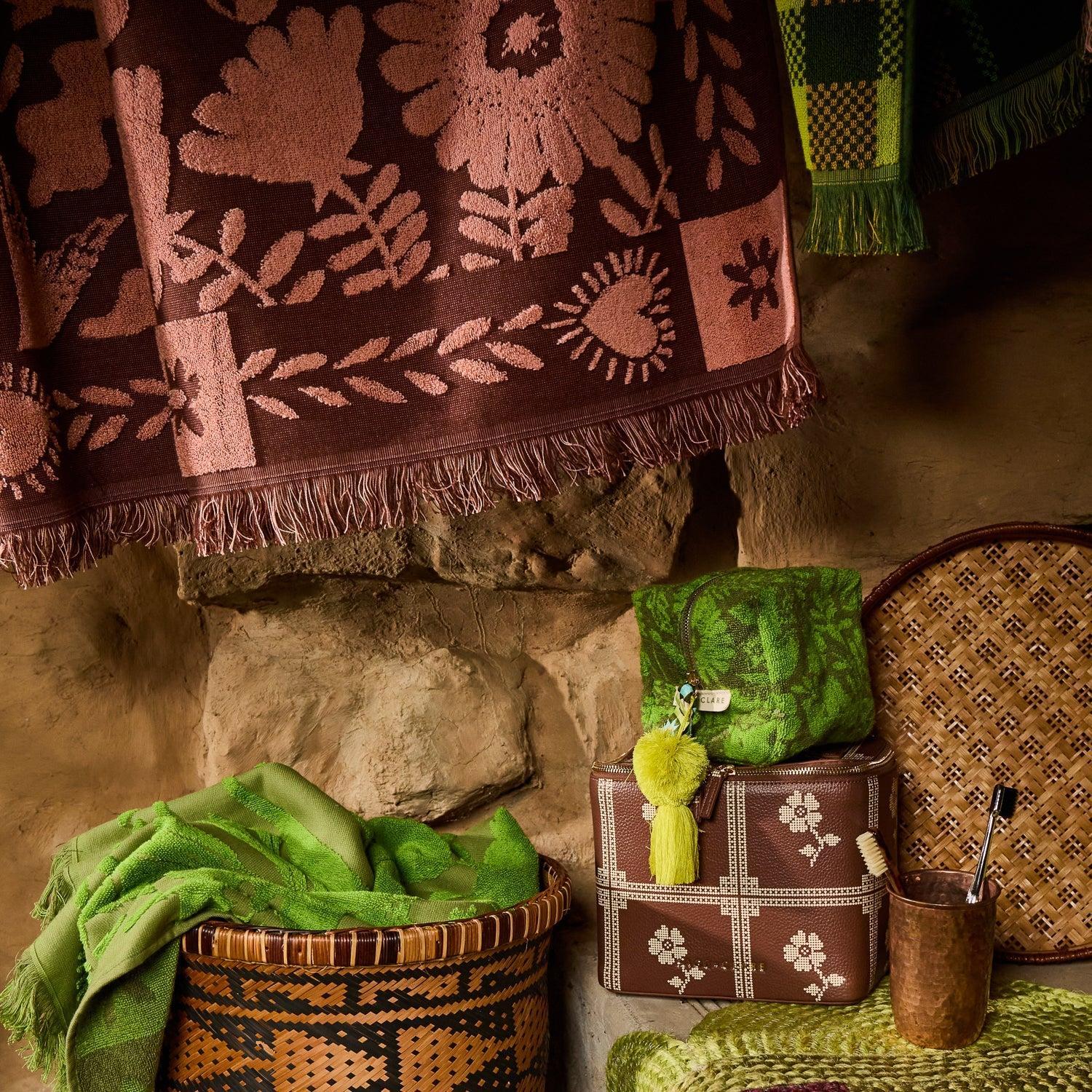 Indiana Bath Sheet - Carnelian-Sage & Clare-Lot 39 Store & Cafe