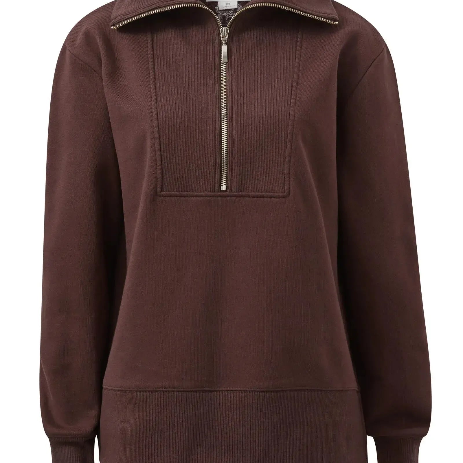 Isabella Half Zip Sweat - Chocolate-Ceres Life-Lot 39 Store & Cafe