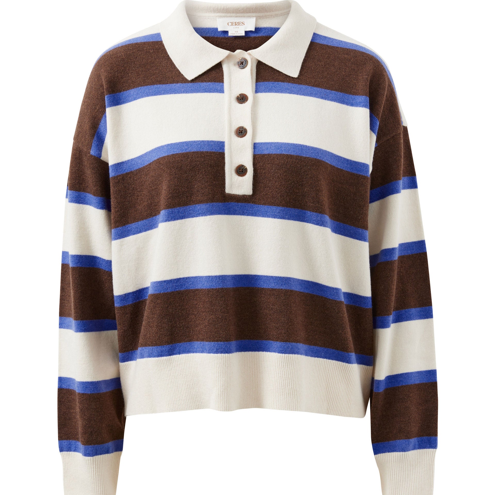Jessa Rugby Knit - Choc Stripe-Ceres Life-Lot 39 Store & Cafe