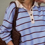 Jessa Rugby Knit - Sky Blue Stripe-Ceres Life-Lot 39 Store & Cafe