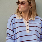Jessa Rugby Knit - Sky Blue Stripe-Ceres Life-Lot 39 Store & Cafe