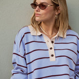 Jessa Rugby Knit - Sky Blue Stripe-Ceres Life-Lot 39 Store & Cafe