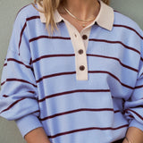 Jessa Rugby Knit - Sky Blue Stripe-Ceres Life-Lot 39 Store & Cafe