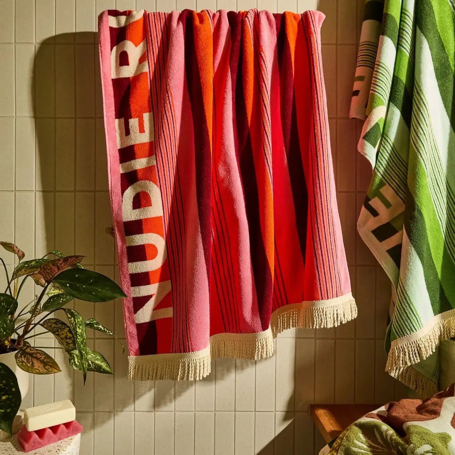 June Nudie Bath Sheet - Dahlia-Sage & Clare-Lot 39 Store & Cafe