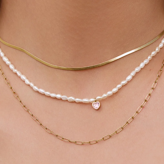 Kiki Pearl Heart Necklace-Arms of Eve-Lot 39 Store & Cafe