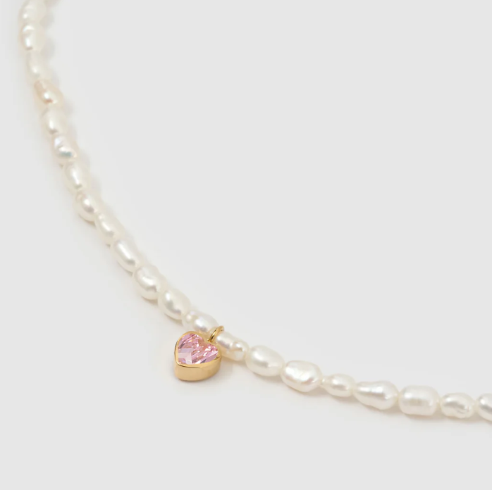 Kiki Pearl Heart Necklace-Arms of Eve-Lot 39 Store & Cafe