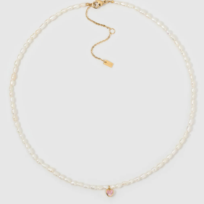 Kiki Pearl Heart Necklace-Arms of Eve-Lot 39 Store & Cafe