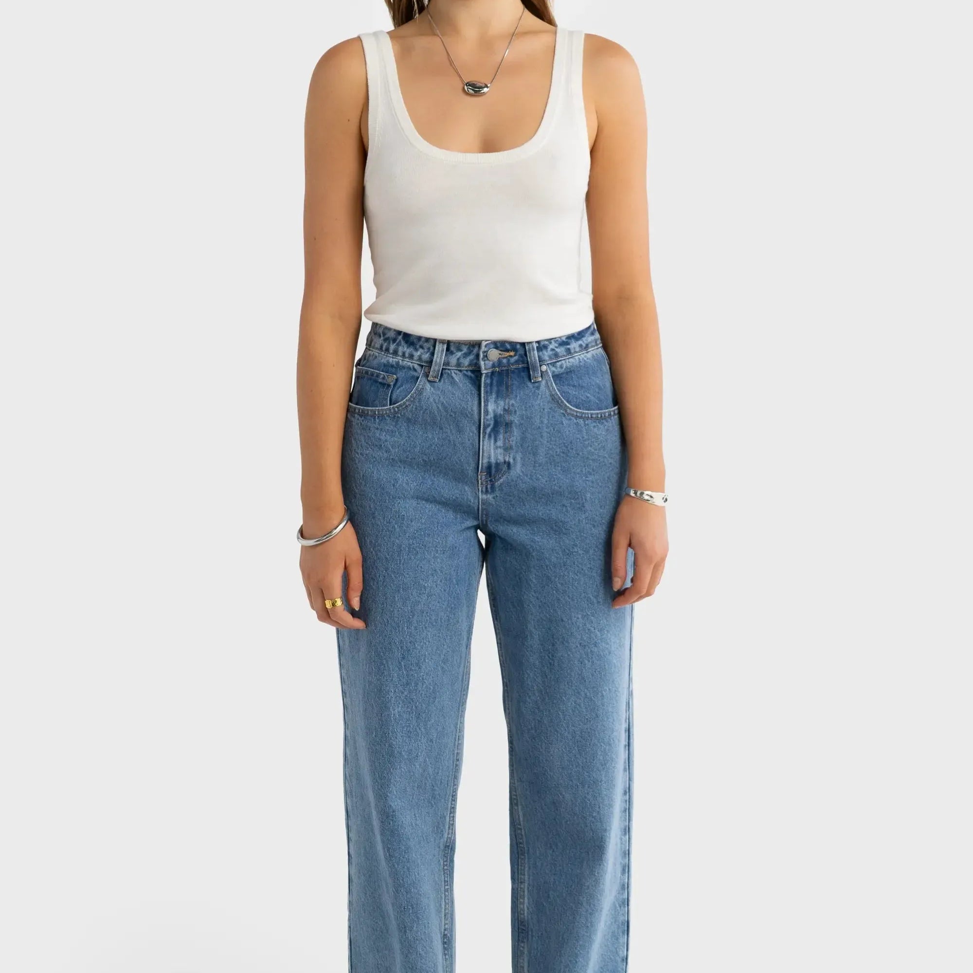 Kingston Knit Tank - White-ORTC-Lot 39 Store & Cafe