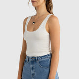 Kingston Knit Tank - White-ORTC-Lot 39 Store & Cafe