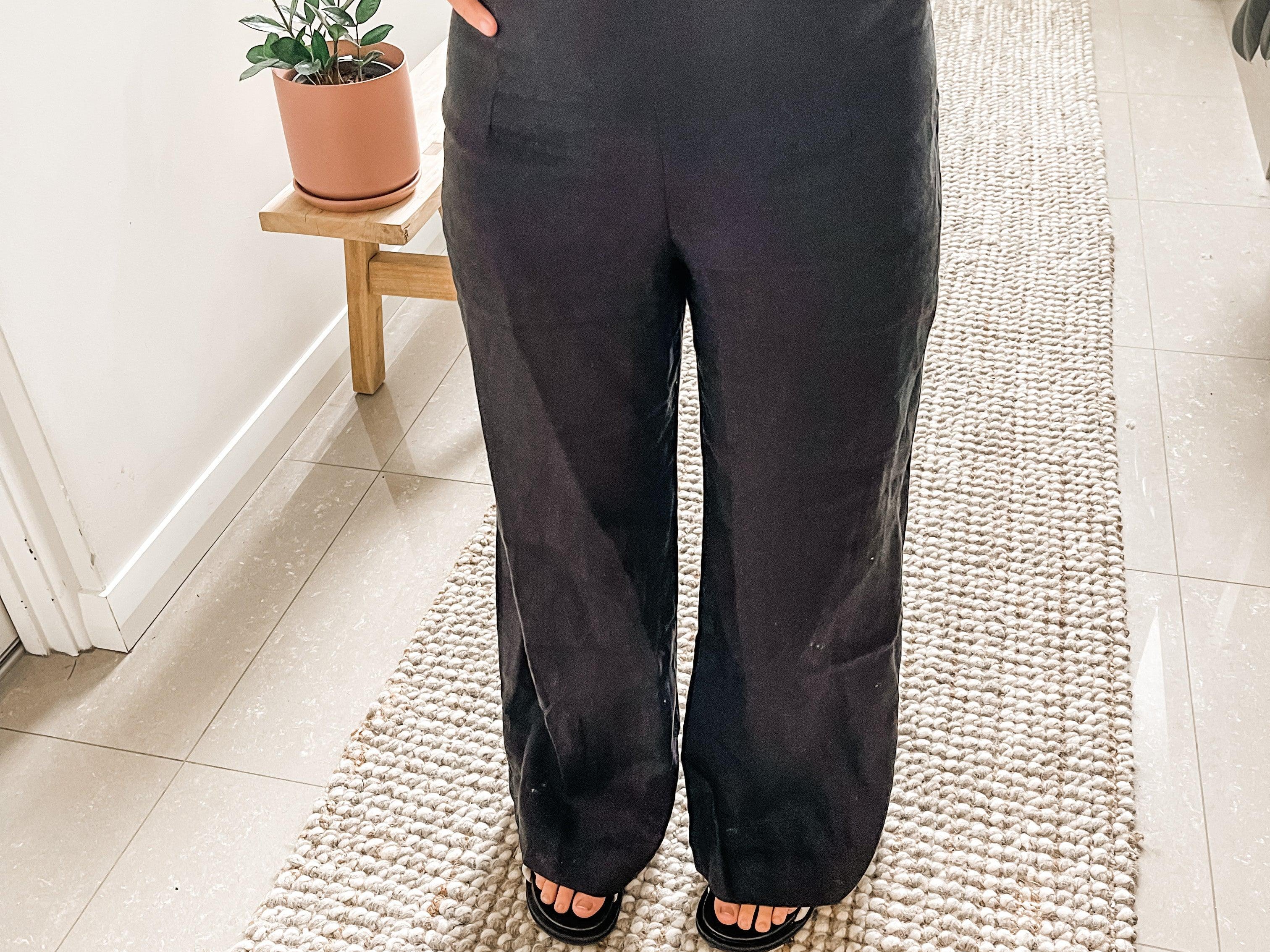 Linen Pant - Black-White Closet-Lot 39 Store & Cafe