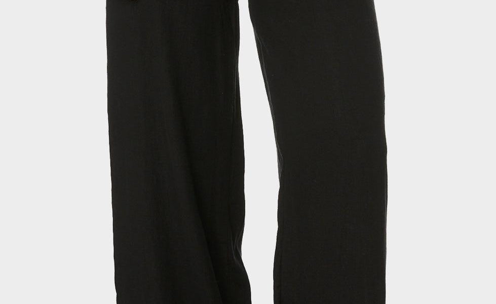 Linen Pant - Black-White Closet-Lot 39 Store & Cafe