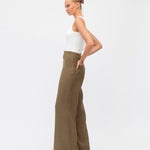 Linen Pant - Khaki-White Closet-Lot 39 Store & Cafe