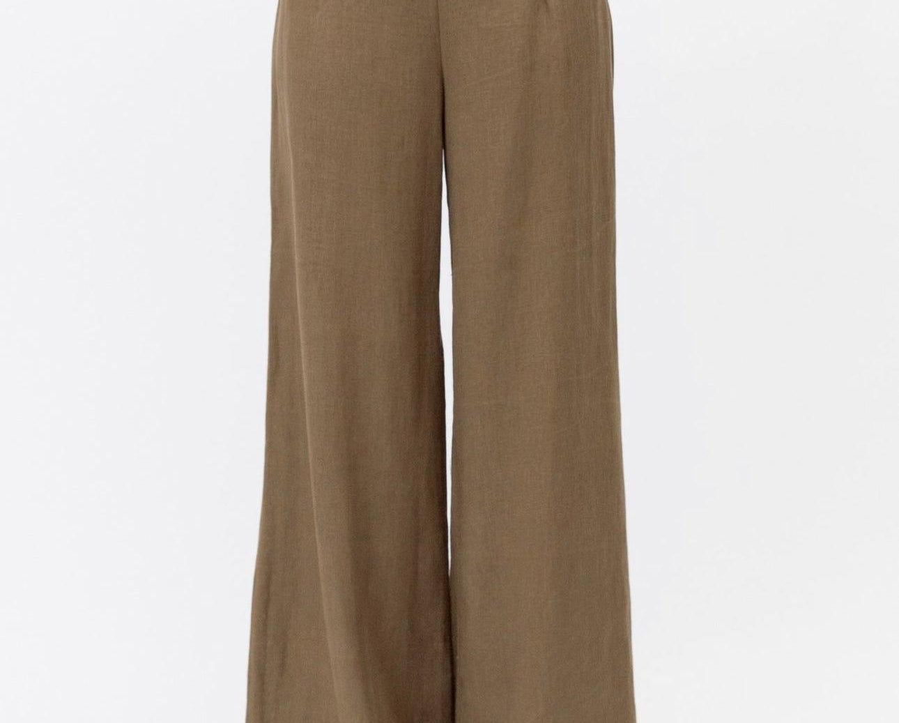 Linen Pant - Khaki-White Closet-Lot 39 Store & Cafe