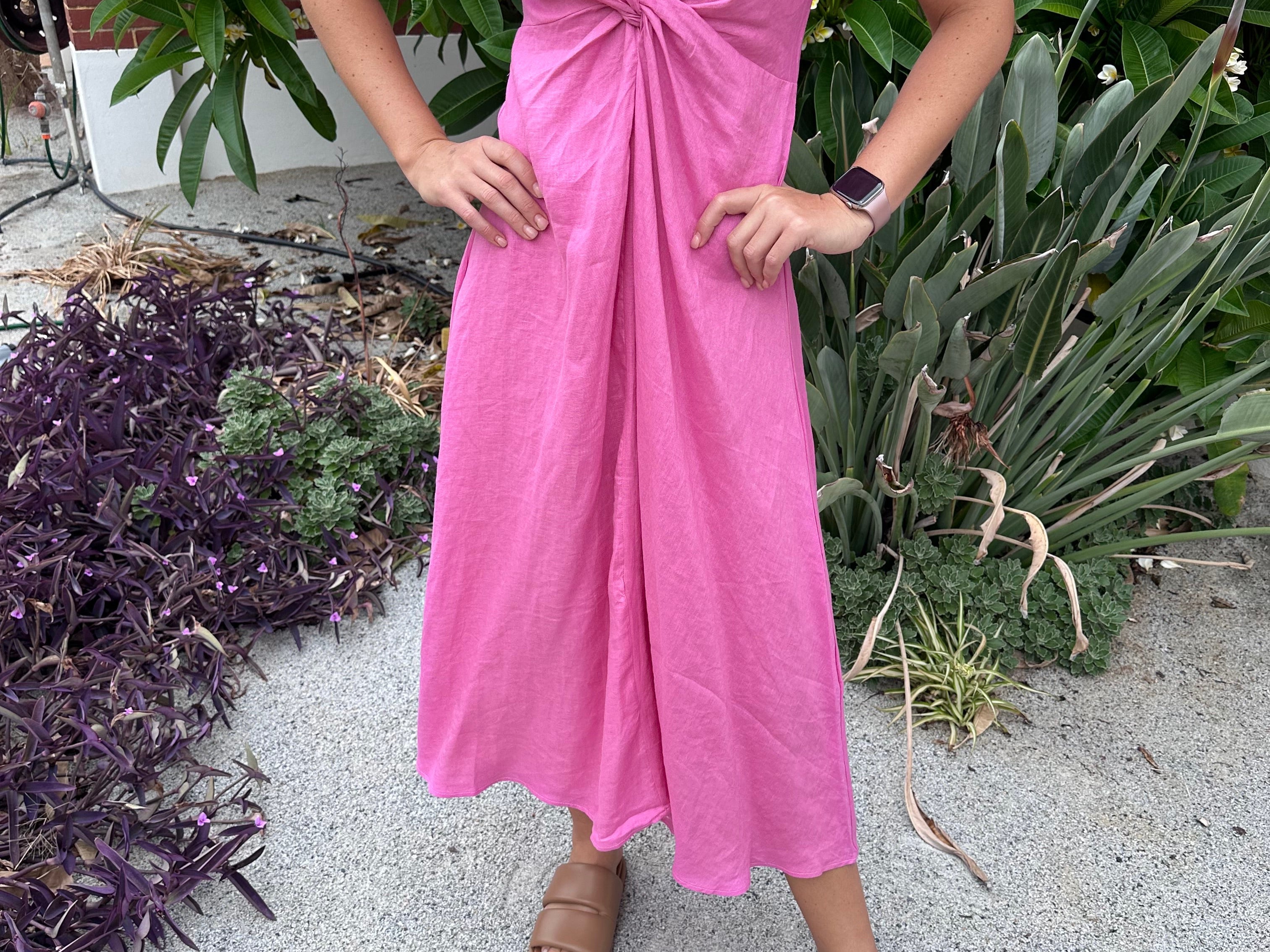pink linen dress australia Blush Pink Linen Dress