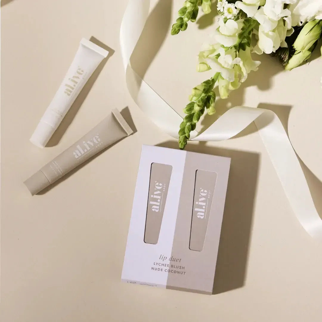 Lip Duet - Lychee Blush & Nude Coconut-al.ive-Lot 39 Store & Cafe