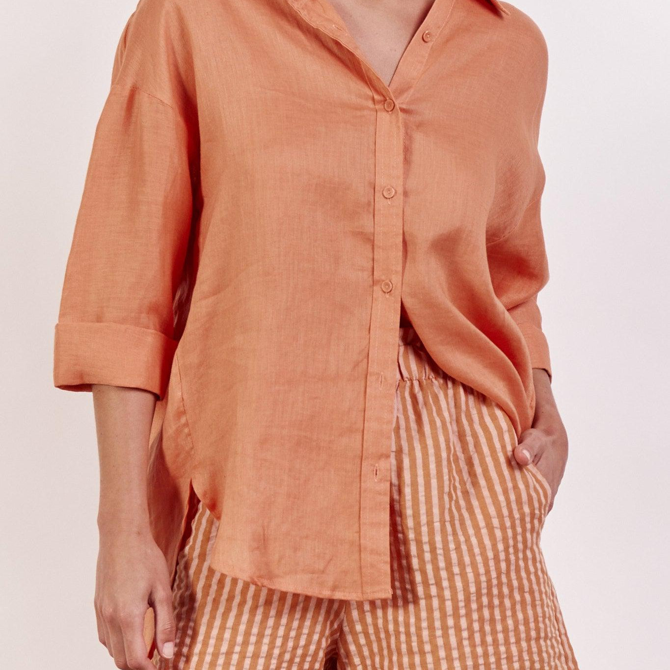 Lola Shorts - Orange-Little Lies-Lot 39 Store & Cafe