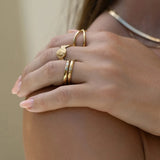 Lorenzo Gold Stacking Ring-Arms of Eve-Lot 39 Store & Cafe