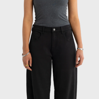Lottie Barrel Leg Pant - Black-ORTC-Lot 39 Store & Cafe