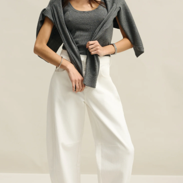 Lottie Barrel Leg Pant - Chalk-ORTC-Lot 39 Store & Cafe