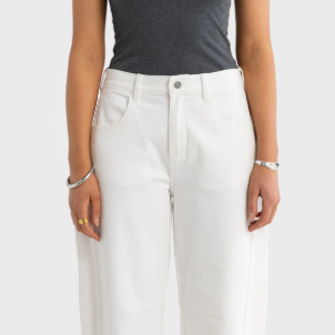 Lottie Barrel Leg Pant - Chalk-ORTC-Lot 39 Store & Cafe