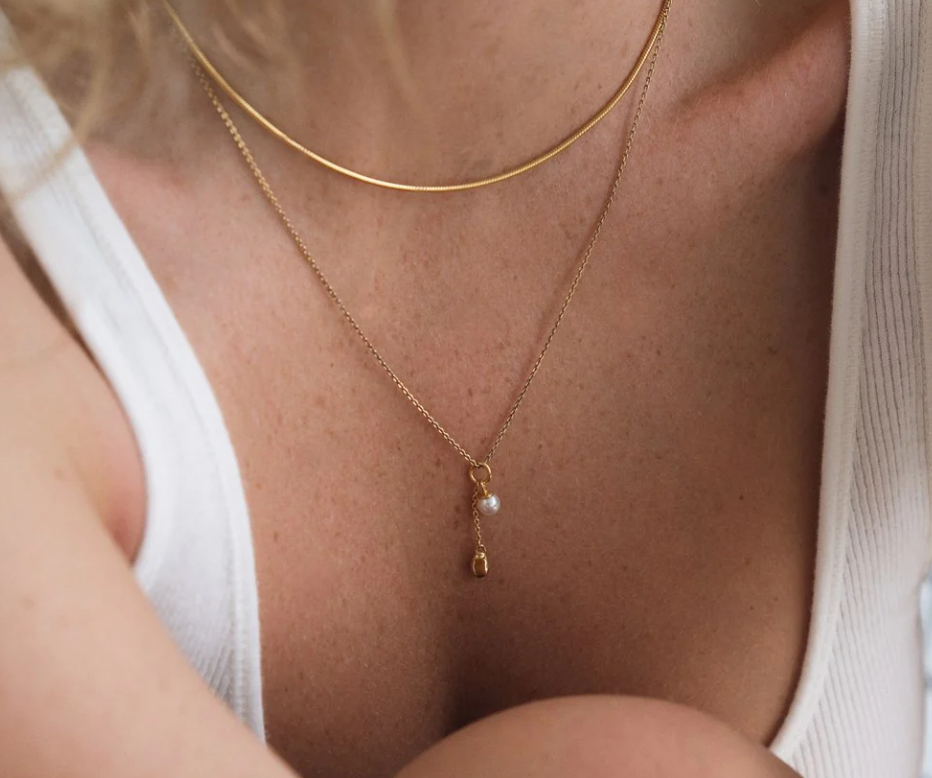 Lou Pearl Charm Necklace-Linda Tahija-Lot 39 Store & Cafe