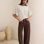 Lucy Relaxed Sleeve Tee - Milk/Brunette-Ceres Life-Lot 39 Store & Cafe
