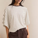 Lucy Relaxed Sleeve Tee - Milk/Brunette-Ceres Life-Lot 39 Store & Cafe