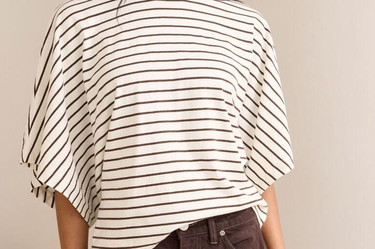 Lucy Relaxed Sleeve Tee - Milk/Brunette-Ceres Life-Lot 39 Store & Cafe