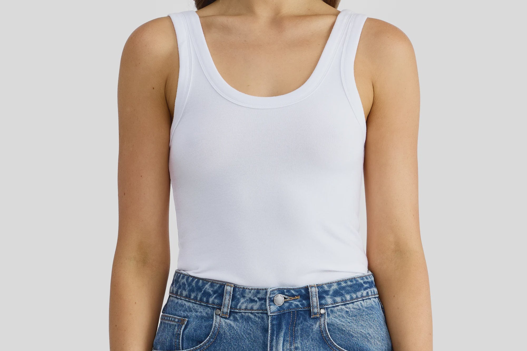 Margot Scoop Tank - White-ORTC-Lot 39 Store & Cafe