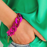 Met Chain Bracelet - Metallic Hot Pink-Mosk Melbourne-Lot 39 Store & Cafe