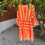 Micah Dress - Orange and Pink-Leoni-Lot 39 Store & Cafe