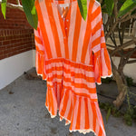 Micah Dress - Orange and Pink-Leoni-Lot 39 Store & Cafe