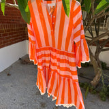 Micah Dress - Orange and Pink-Leoni-Lot 39 Store & Cafe