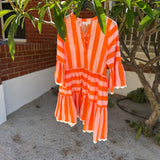 Micah Dress - Orange and Pink-Leoni-Lot 39 Store & Cafe