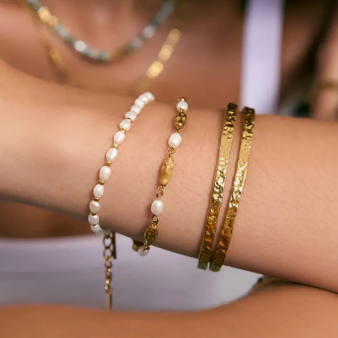 Mimi Pearl and Gold Bracelet-Arms of Eve-Lot 39 Store & Cafe