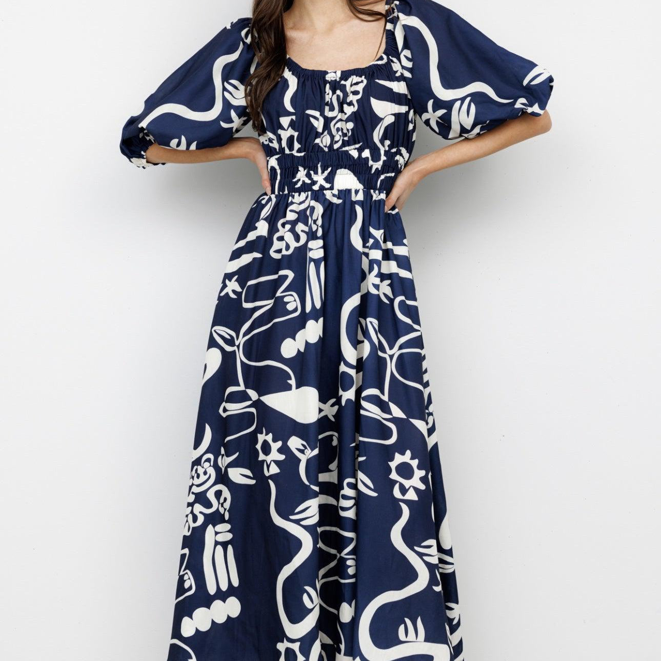 Navy Midi Dress-Passion Fusion-Lot 39 Store & Cafe