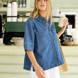 Noa Short Sleeve Shirt - Fresh Indigo-Ceres Life-Lot 39 Store & Cafe