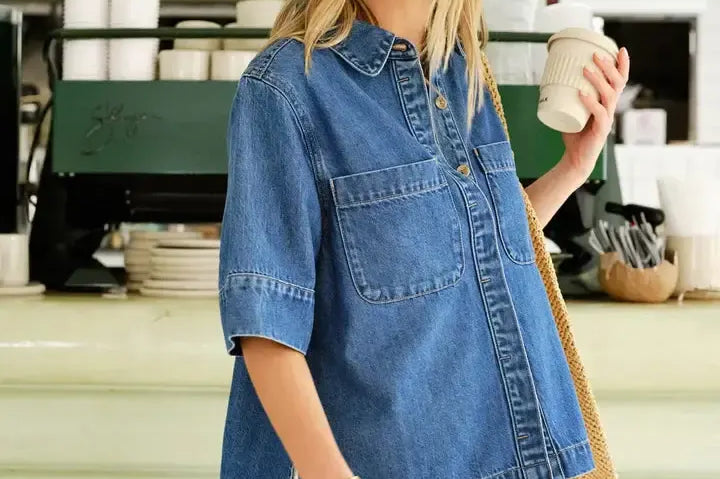 Noa Short Sleeve Shirt - Fresh Indigo-Ceres Life-Lot 39 Store & Cafe